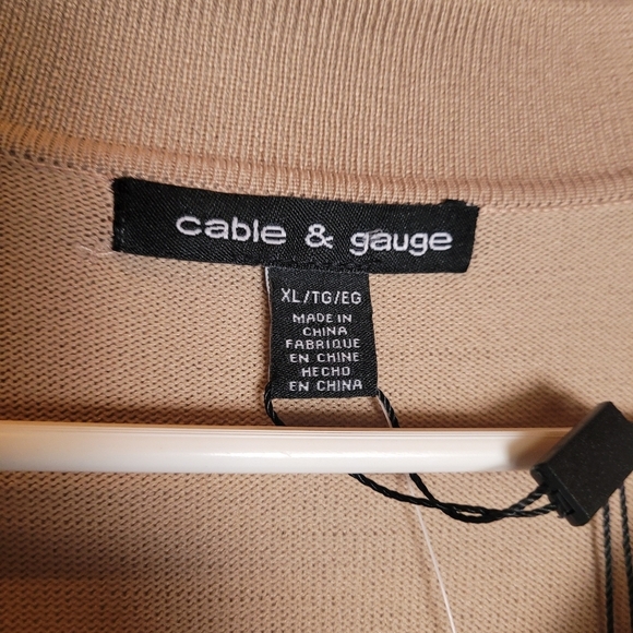 NWT Cable & Gauge Women's 3/4 Sleeve Scalloped Detail Top Size XL - Picture 6 of 10